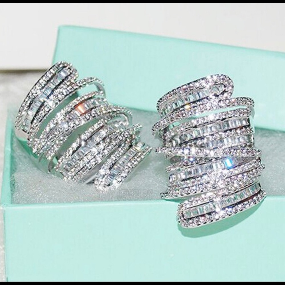 925 Silver Natural Gemstone White Sapphire Ring